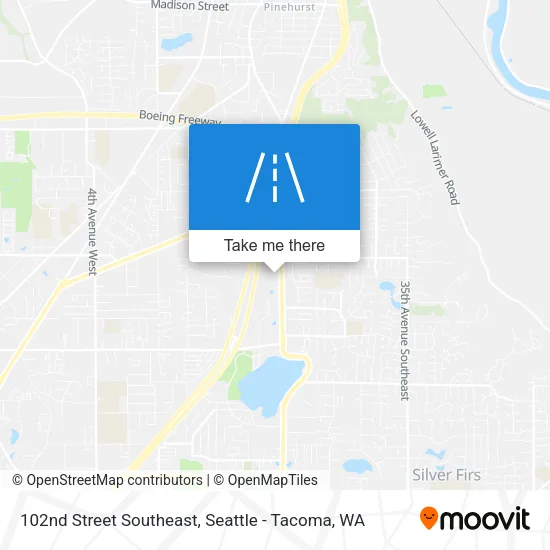 102nd Street Southeast map