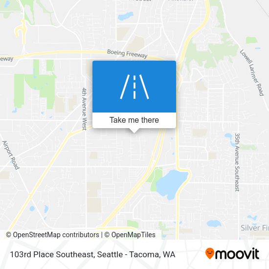 103rd Place Southeast map