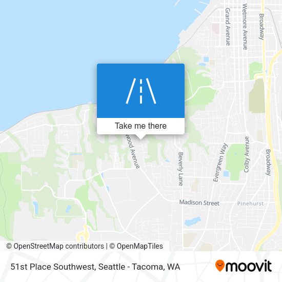 51st Place Southwest map