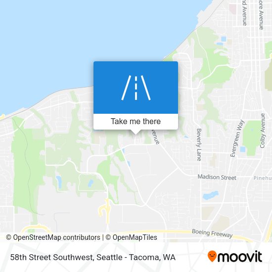 Mapa de 58th Street Southwest