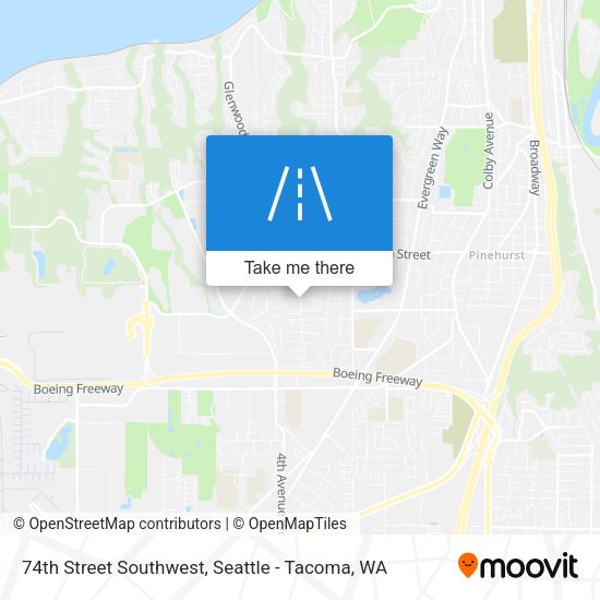 74th Street Southwest map