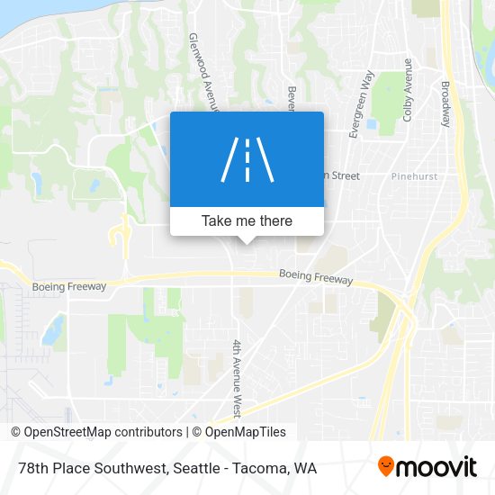 78th Place Southwest map