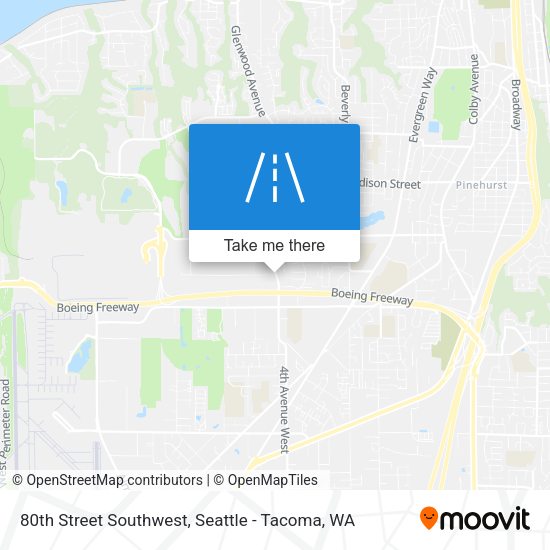 80th Street Southwest map