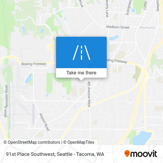 Mapa de 91st Place Southwest