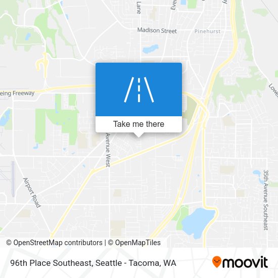 Mapa de 96th Place Southeast