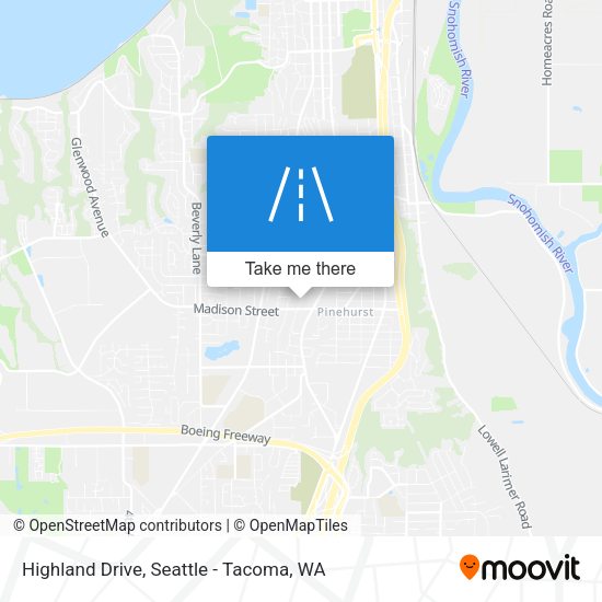 Mapa de Highland Drive
