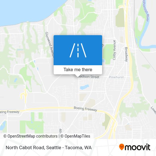 North Cabot Road map