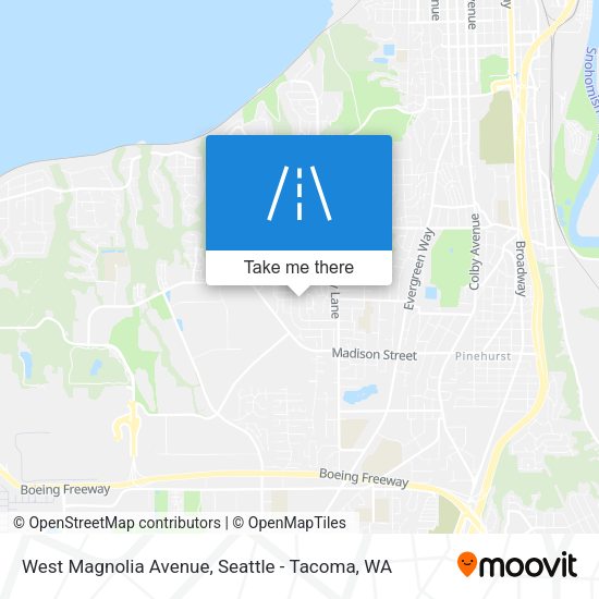 West Magnolia Avenue map