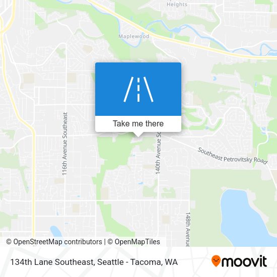 134th Lane Southeast map