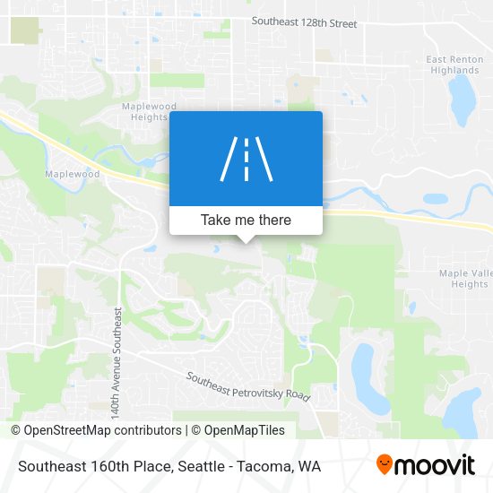 Southeast 160th Place map