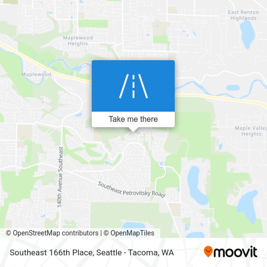 Southeast 166th Place map