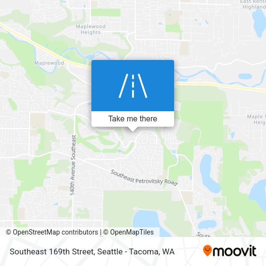 Southeast 169th Street map