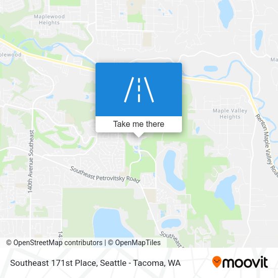 Southeast 171st Place map