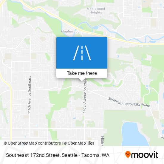 Southeast 172nd Street map