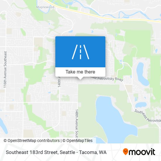 Southeast 183rd Street map