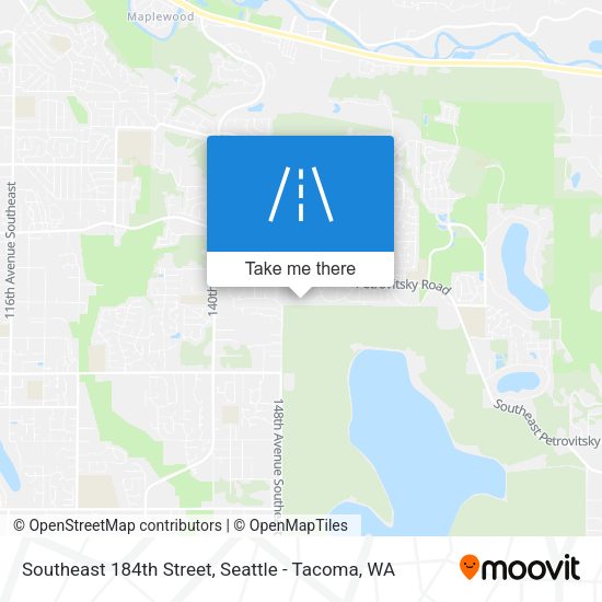 Southeast 184th Street map
