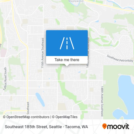 Southeast 185th Street map