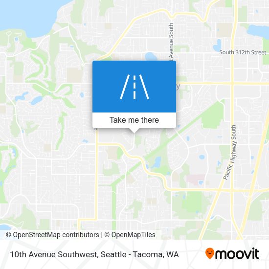 10th Avenue Southwest map