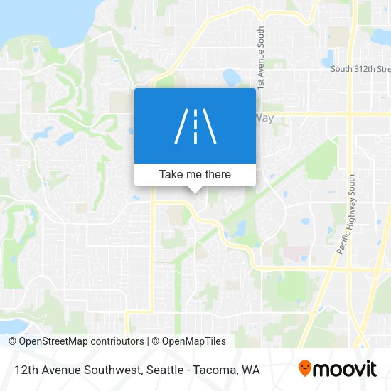 12th Avenue Southwest map