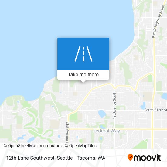 12th Lane Southwest map