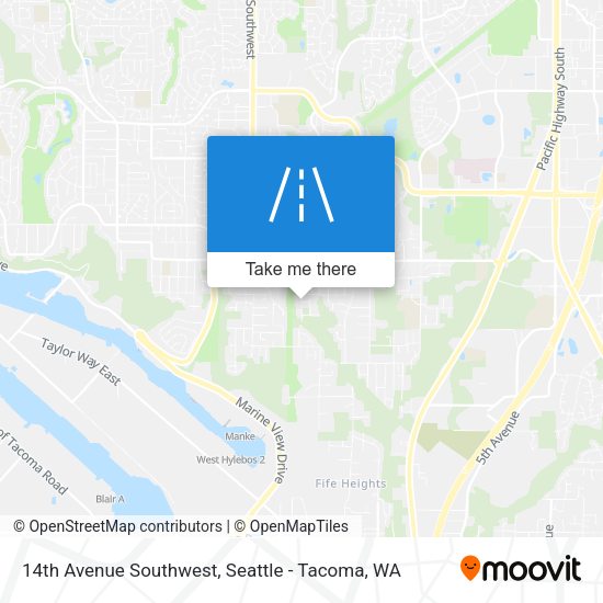 Mapa de 14th Avenue Southwest