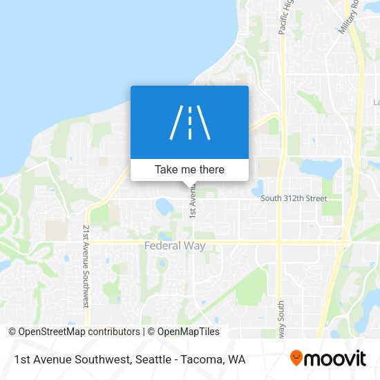 1st Avenue Southwest map
