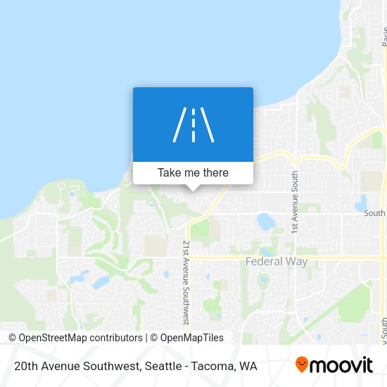 20th Avenue Southwest map