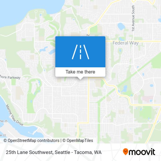 25th Lane Southwest map
