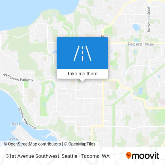 31st Avenue Southwest map