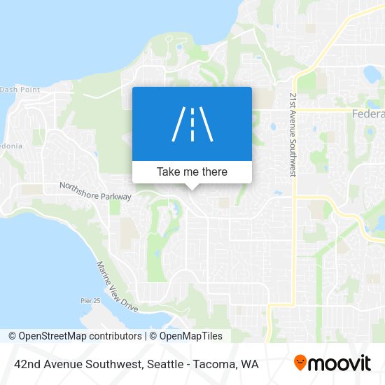 42nd Avenue Southwest map