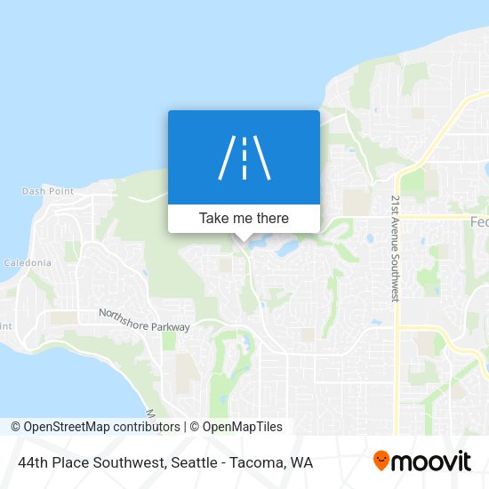 44th Place Southwest map