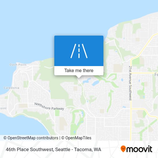 46th Place Southwest map