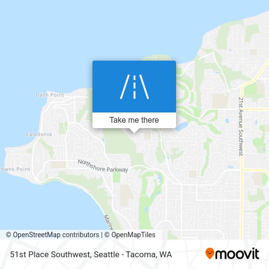 51st Place Southwest map