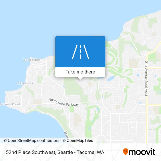 Mapa de 52nd Place Southwest