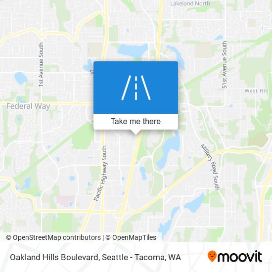 Mapa de Oakland Hills Boulevard