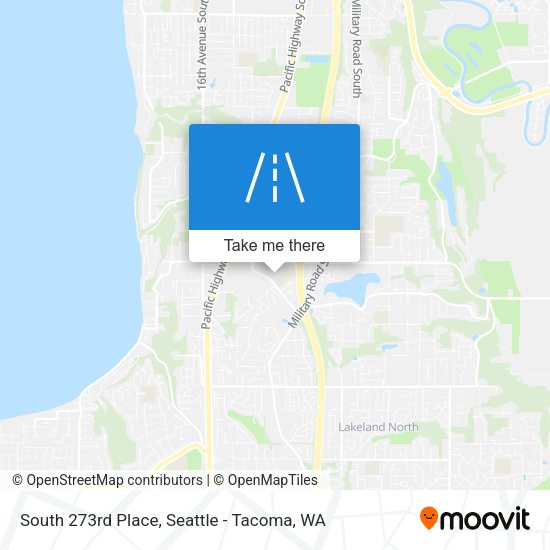 South 273rd Place map