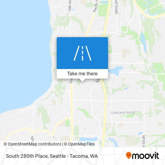 South 280th Place map