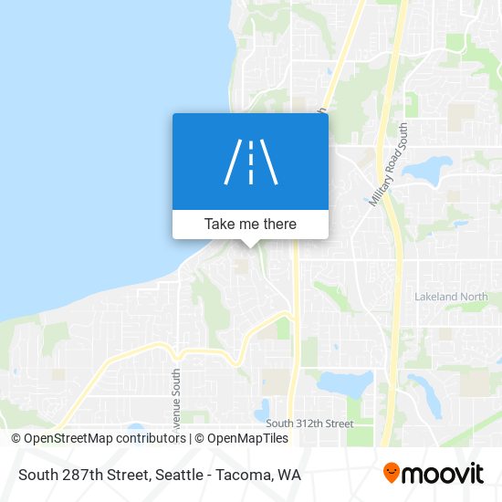 South 287th Street map