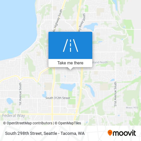 South 298th Street map