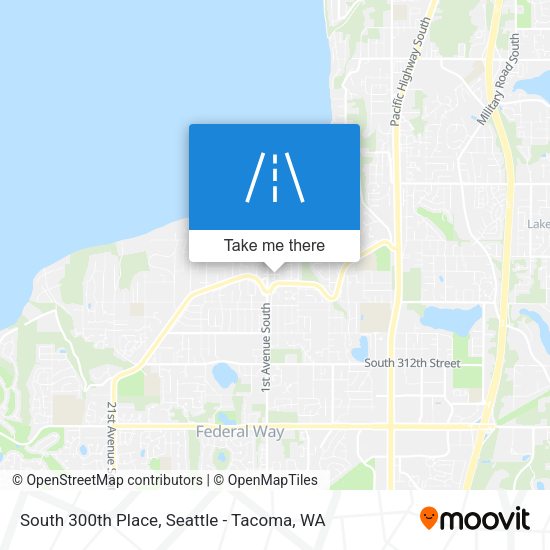 South 300th Place map