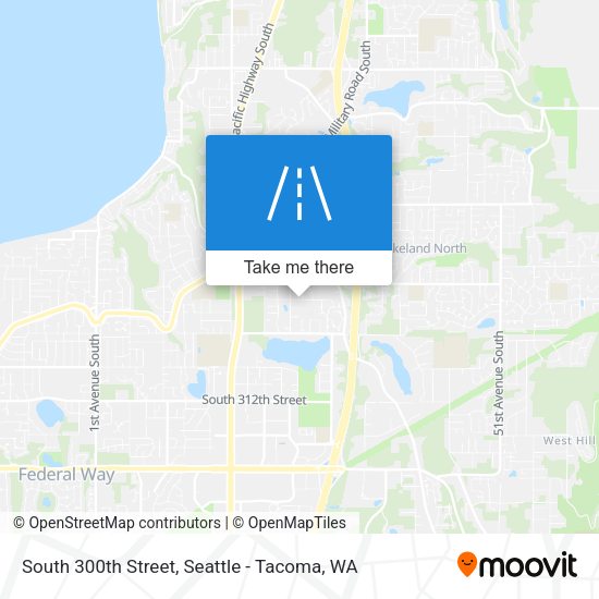 South 300th Street map