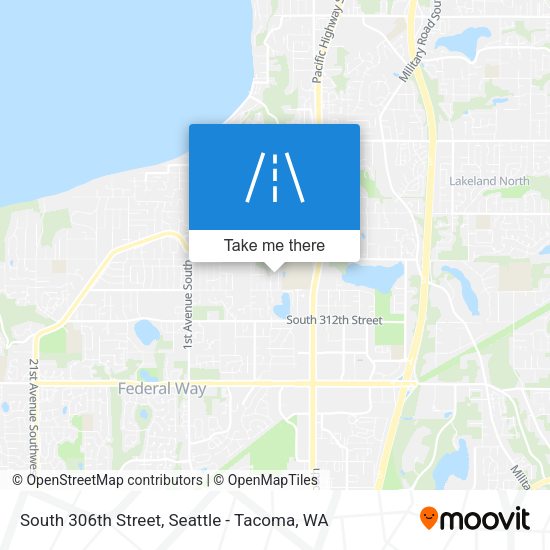 South 306th Street map