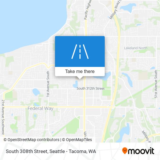 South 308th Street map