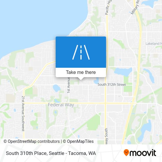South 310th Place map
