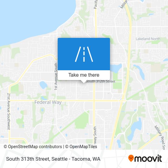South 313th Street map