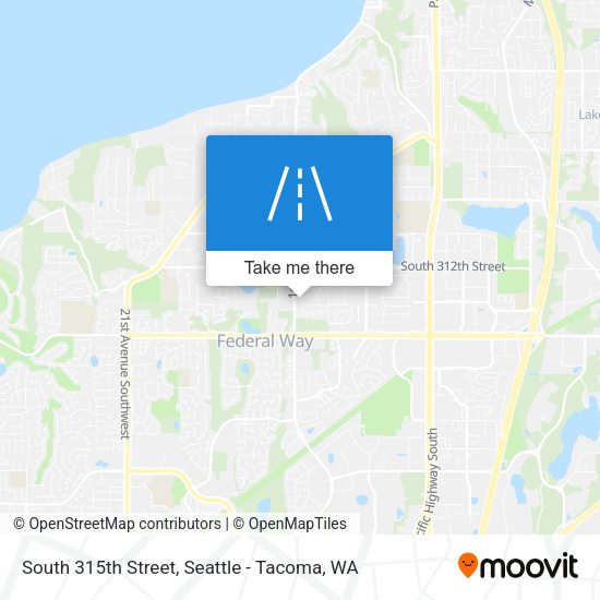South 315th Street map