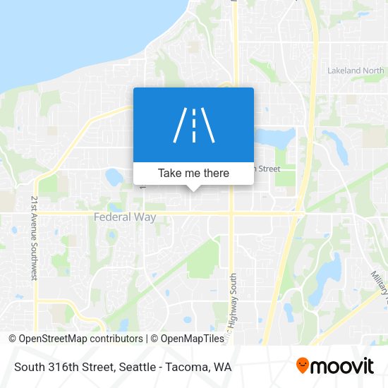 South 316th Street map