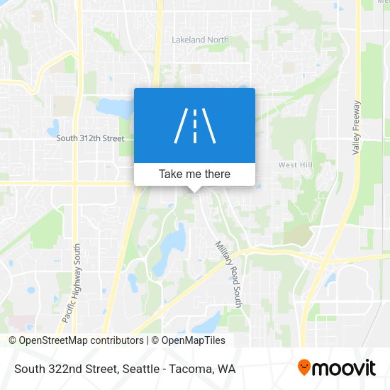 South 322nd Street map