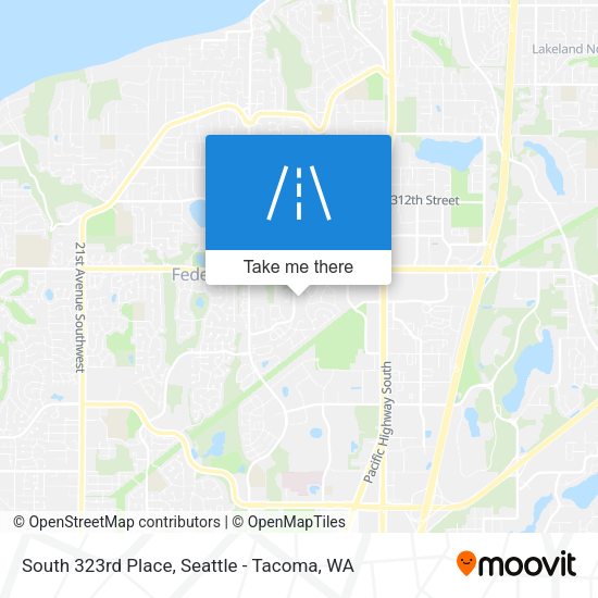 South 323rd Place map