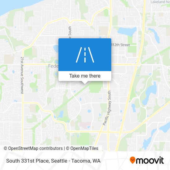 South 331st Place map
